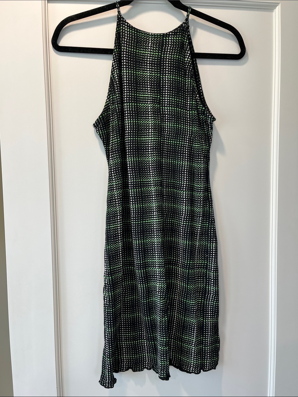 bp Black & Green Halter Midi Dress